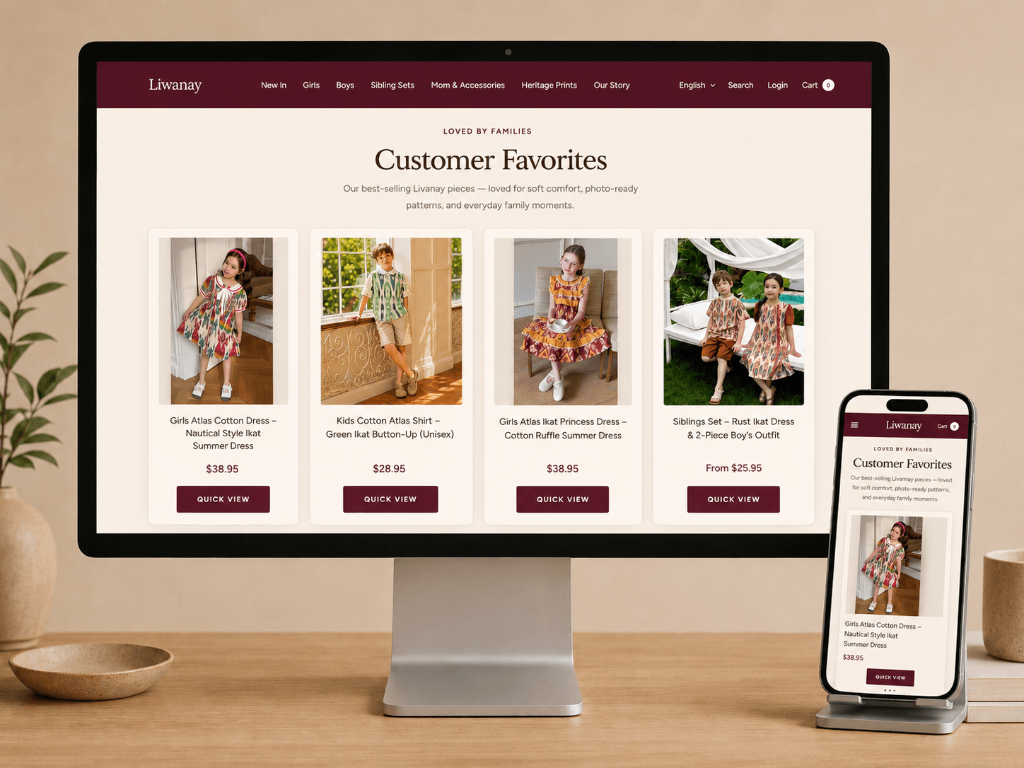 LIWANAY product category storefront