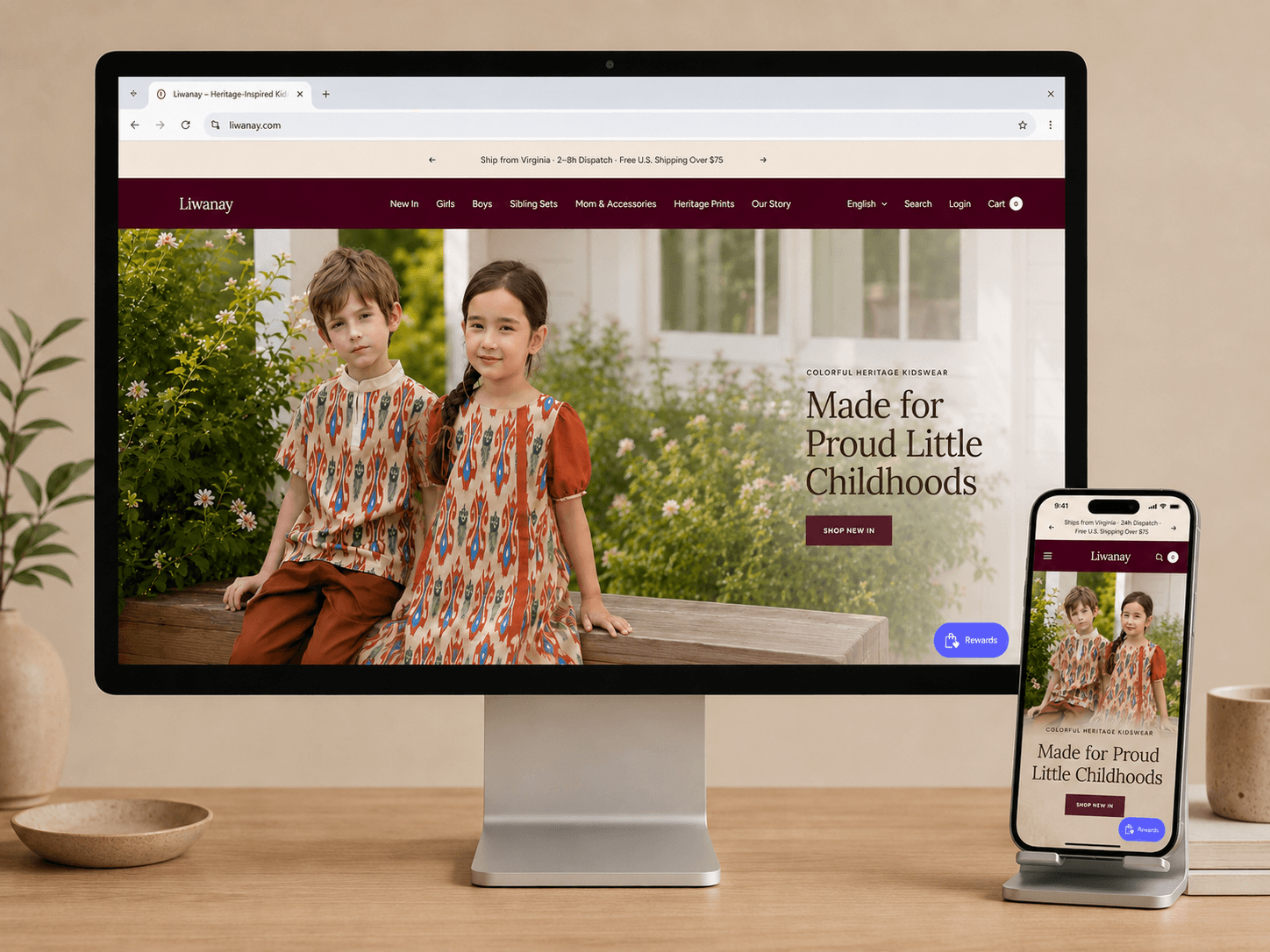 LIWANAY upgraded homepage storefront