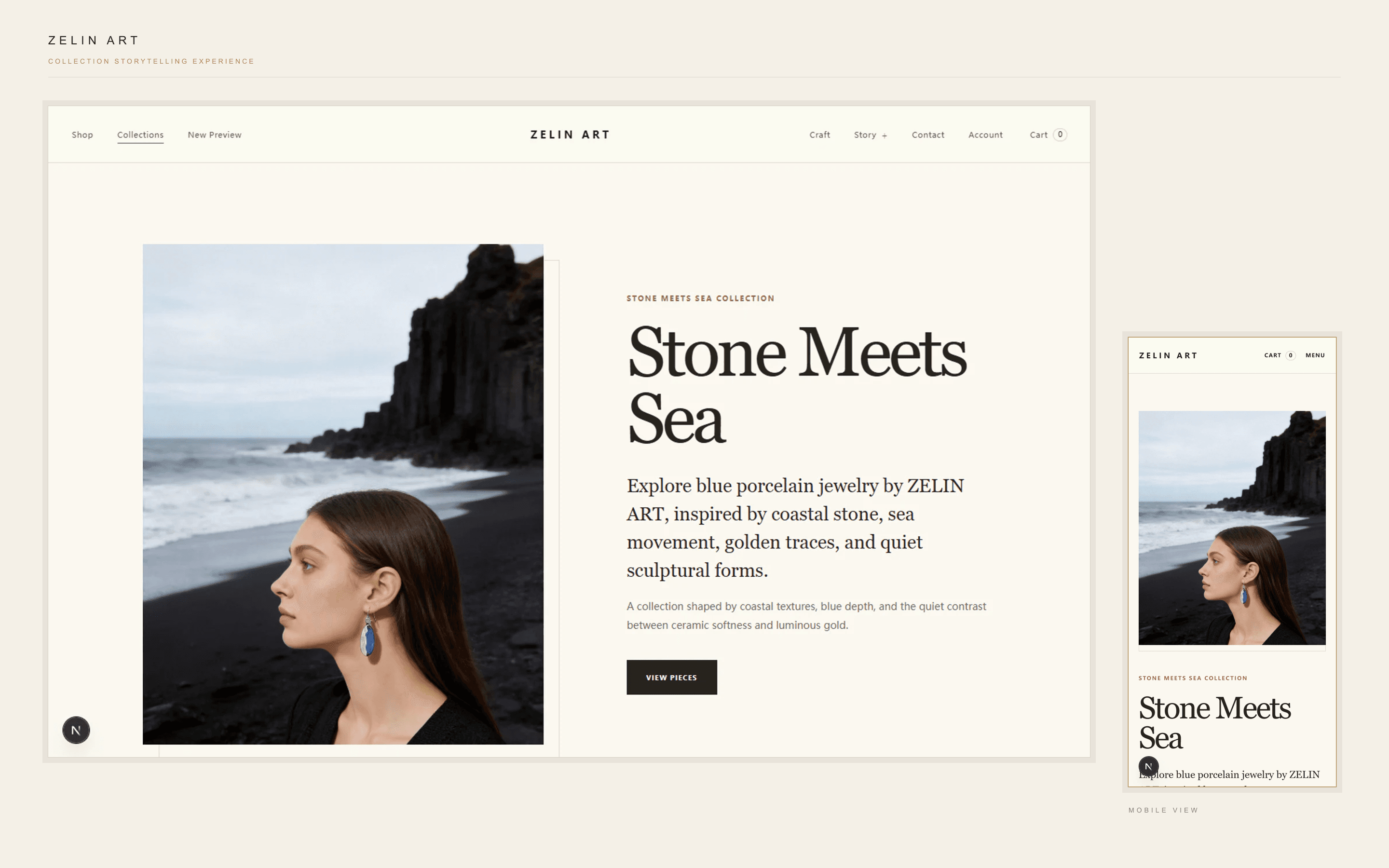 ZELIN ART Stone Meets Sea presentation