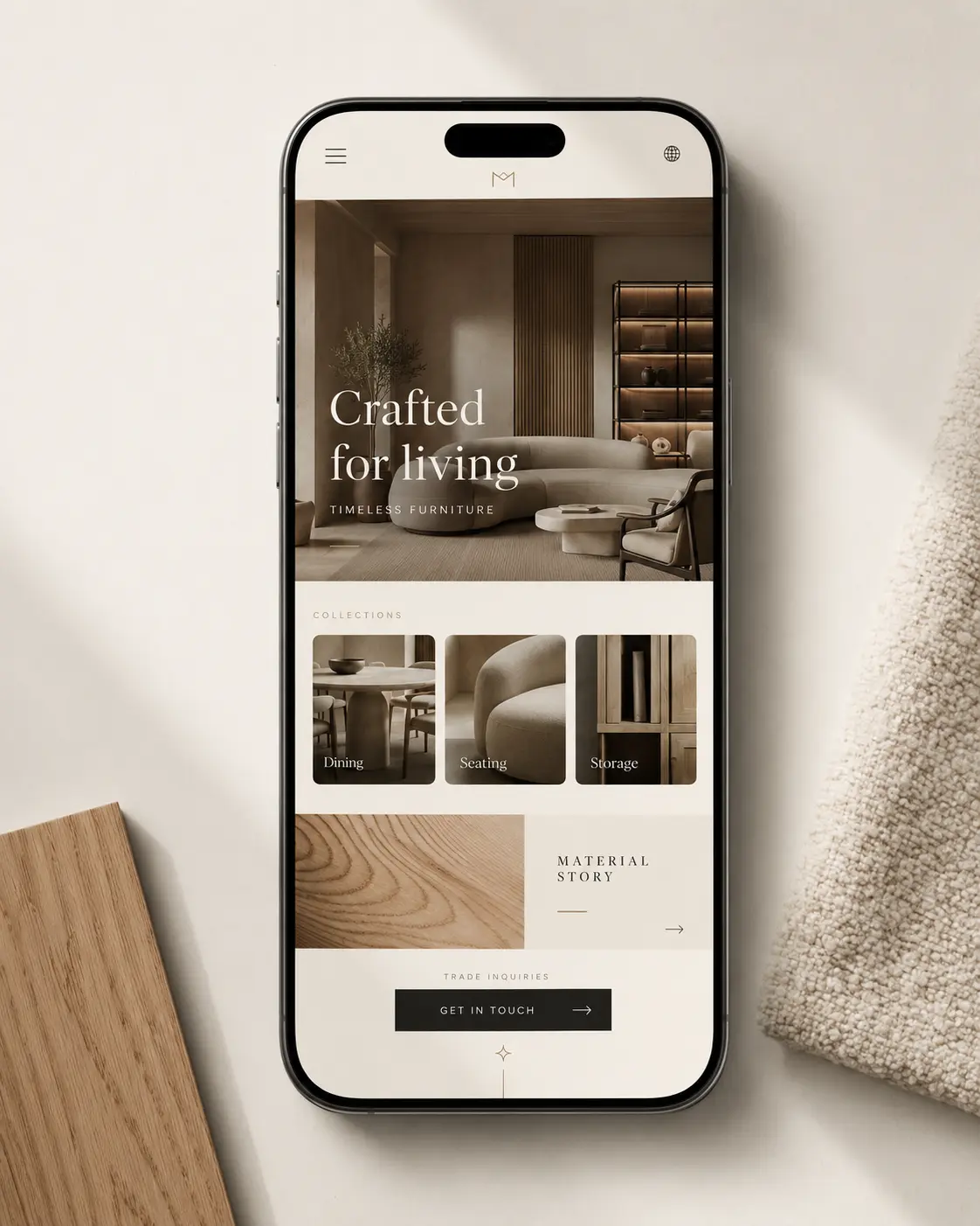 Furniture mobile website concept