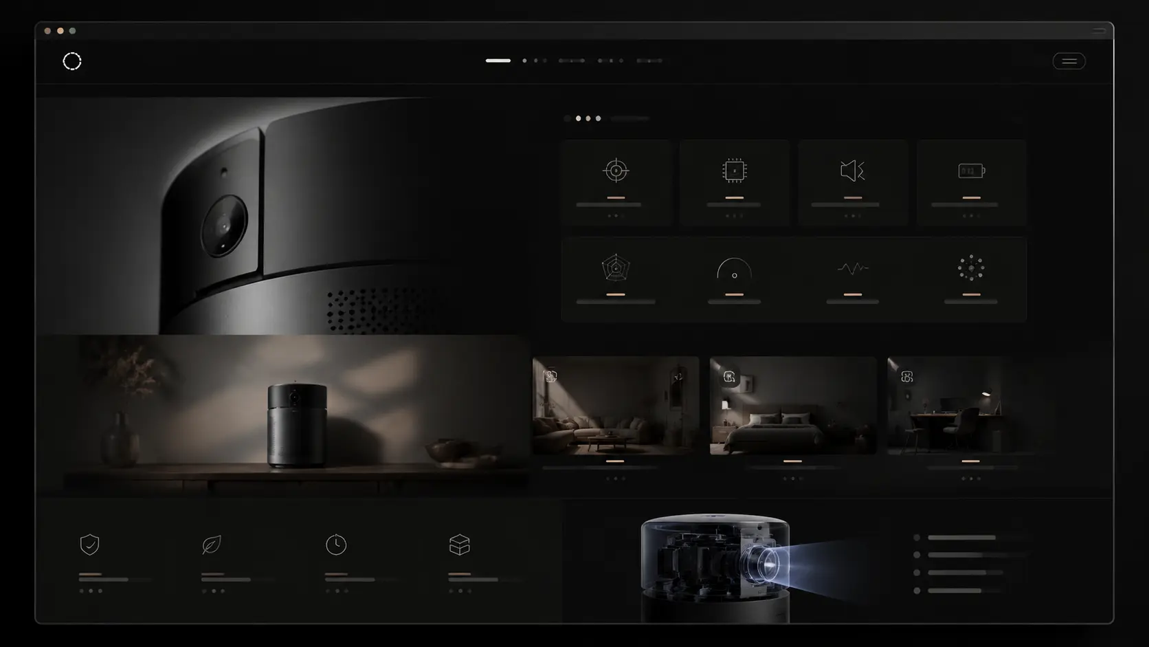 Smart hardware feature narrative page concept