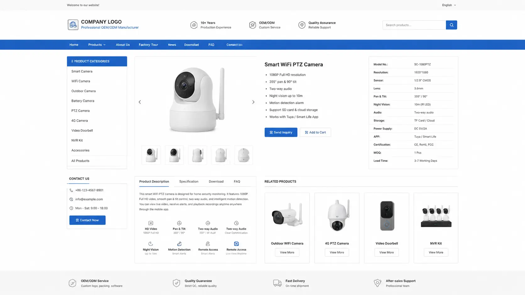 Supplier style website before concept