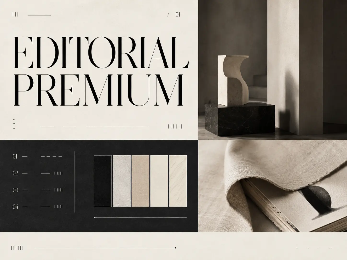 Editorial Premium brand direction card