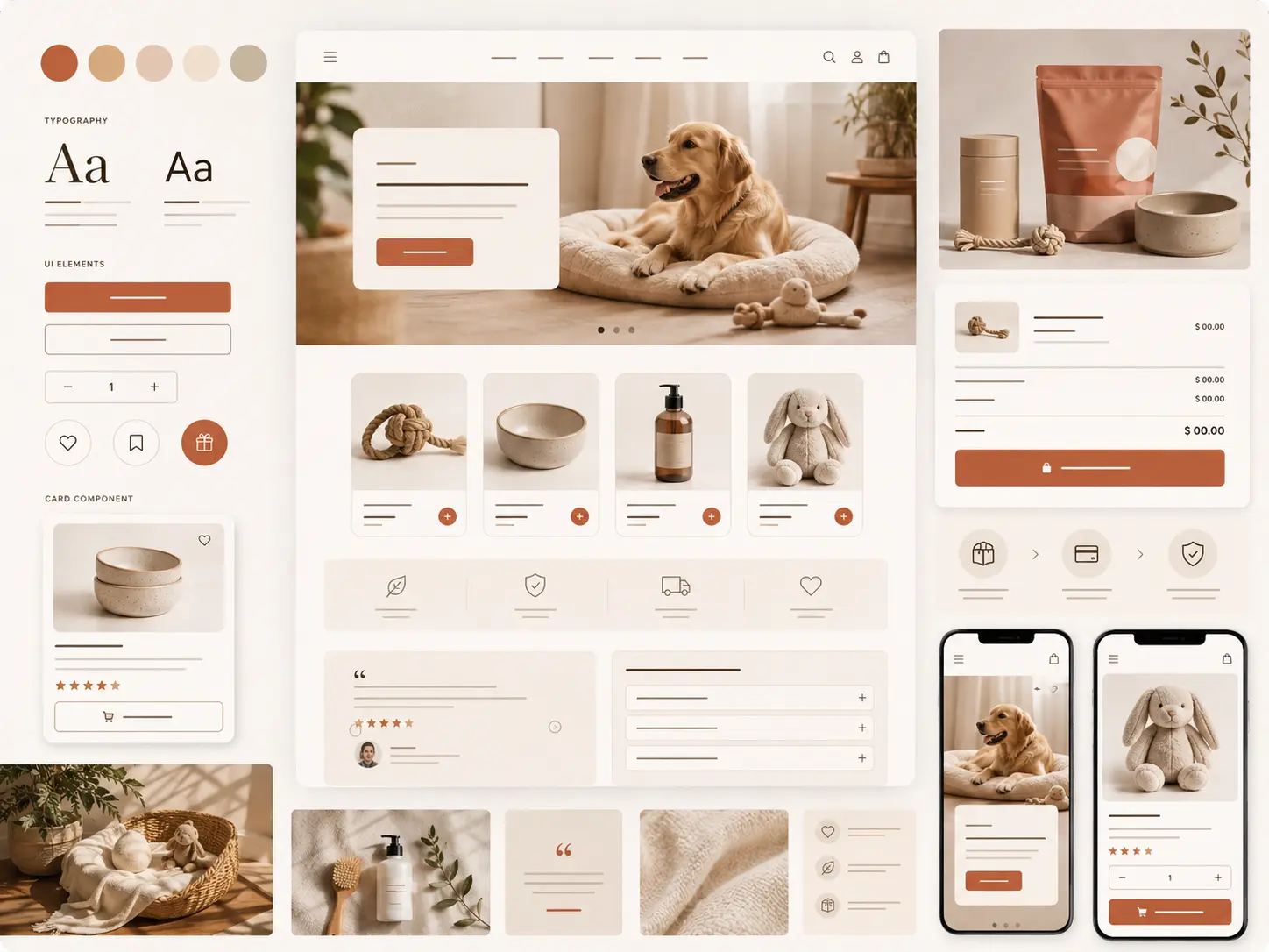 Warm Commerce brand direction card