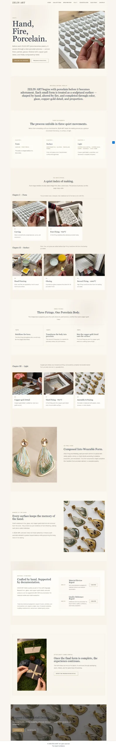 ZELIN ART craft page screenshot